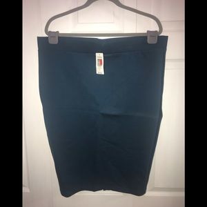 Torrid Teal size 2 NWT Ponte Knit Pencil Skirt